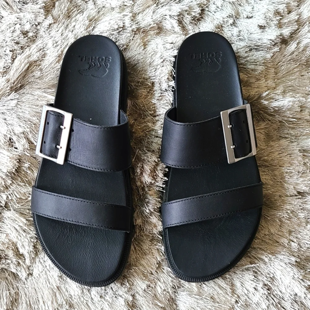 Sorel Roaming Buckle Slides - Picture 1 of 4
